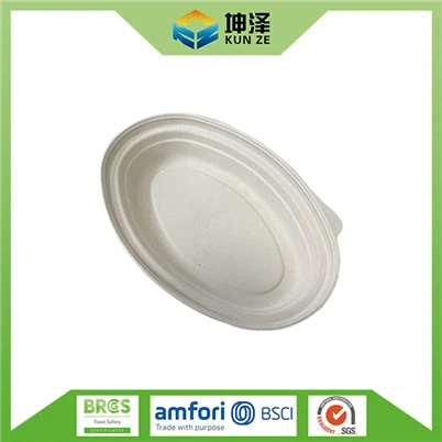 Ovale Bagasse-Schüssel